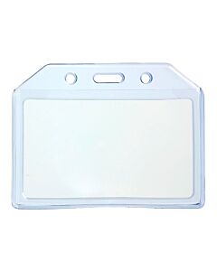 Plastic Clear Blue ID Card Badge Holder