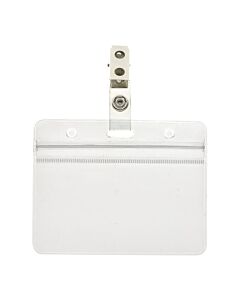 ID Badge Holder with Crocodile Clip