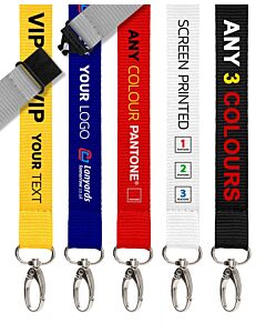 Personalised Lanyards 3 Colour Screen Printed